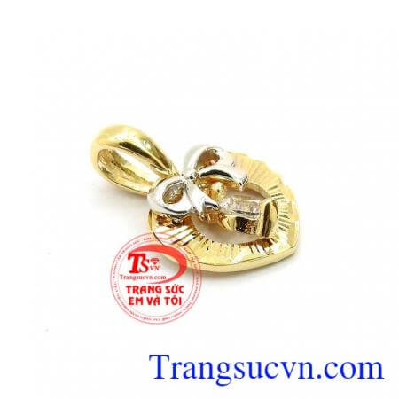 Mặt dây chuyền nữ vàng tây nhập khẩu, Mặt dây chuyền vàng 10k mẫu mã đẹp thời trang,