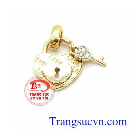 Mặt dây chuyền khóa trái tim Hàn Quốc thiết kế độc đáo mới lạ,