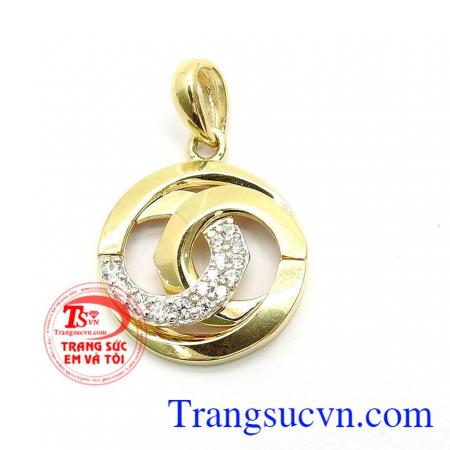 Mặt dây nữ nhập khẩu Hàn Quốc thiết kế trang nhã, mặt dây nữ vàng tây nhập khẩu,