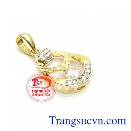 Mặt dây chuyền nữ nhập khẩu, Mặt dây chuyền vàng tây 10k,