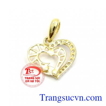 Mặt dây Hàn Quốc trái tim nhỏ xinh