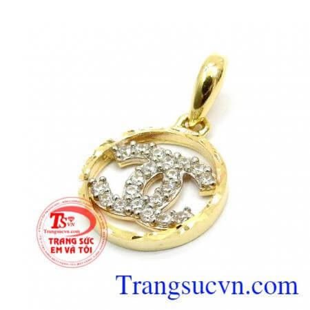 Mặt dây vàng 10k,Mặt dây vàng Chanel nhập khẩu Hàn Quốc kiểu dáng tinh tế nhẹ nhàng phù hợp kết hợp nhiều loại kiểu dây chuyền khác nhau,