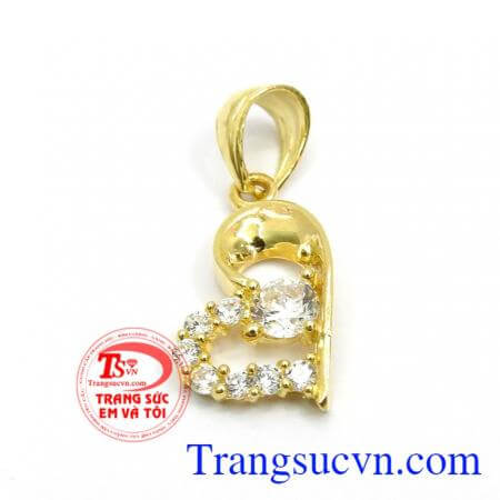 Mặt dây nữ trái tim đính đá mẫu mã hợp thời trang phái đẹp,