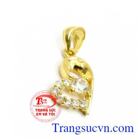 Mặt dây chuyền nữ vàng tây chất lượng cao bảo hành toàn quốc,