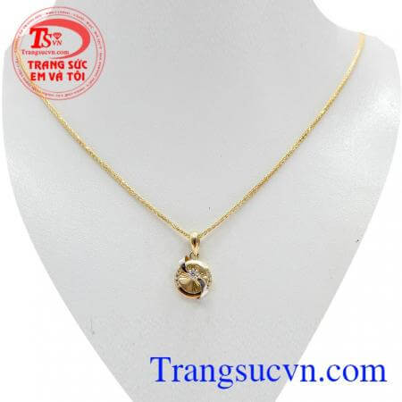 Bộ dây chuyền nữ nhập khẩu đẹp với sự kết hợp giữa mặt dây nhập Korea và dây chuyền nhập Ý,