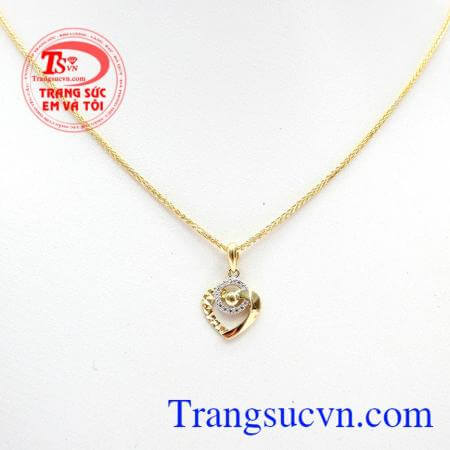 Bộ dây chuyền vàng tây 10k, Bộ dây nữ trái tim nhập khẩu với mặt dây nhập khẩu từ Hàn Quốc và dây chuyền nhập Ytaly nguyên chiếc sẽ mang đến cho chị em phái đẹp vẻ đẹp tinh tế nhẹ nhàng của sự kết hợp giữa phong cách Châu Á và Châu Âu,