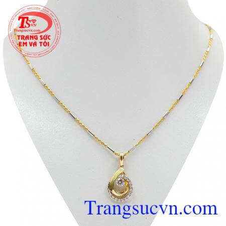 Bộ dây chuyền đá giọt nước nhập khẩu chất lượng cao mẫu mã đẹp,