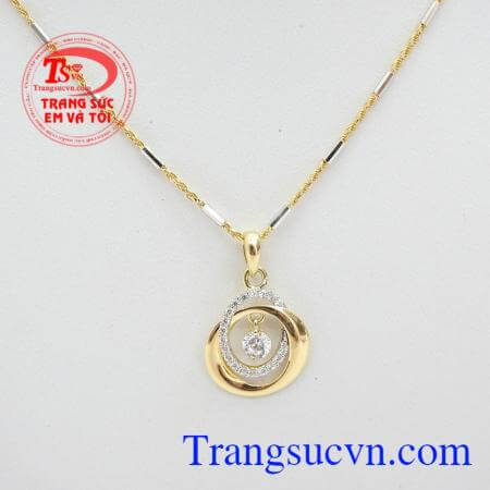 Bộ dây chuyền nữ vàng tây nhập khẩu đẹp lạ,Bộ dây chuyền đính đá ngoại nhập