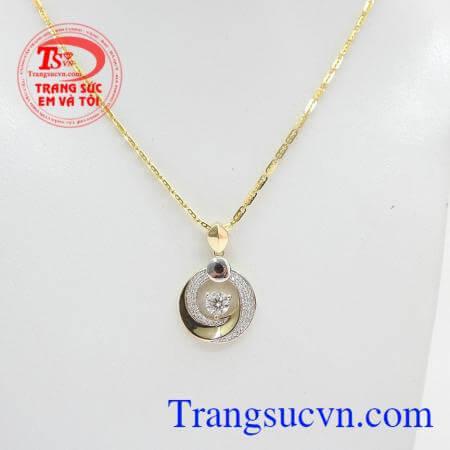 Bộ dây chuyền nữ vàng tây đẹp, Bộ dây chuyền vàng 10k,Bộ mặt dây nữ nhập khẩu sang trọng