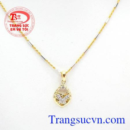 Bộ dây chuyền nữ vàng tây chất lượng cao,Bộ dây chuyền phái đẹp nhập khẩu