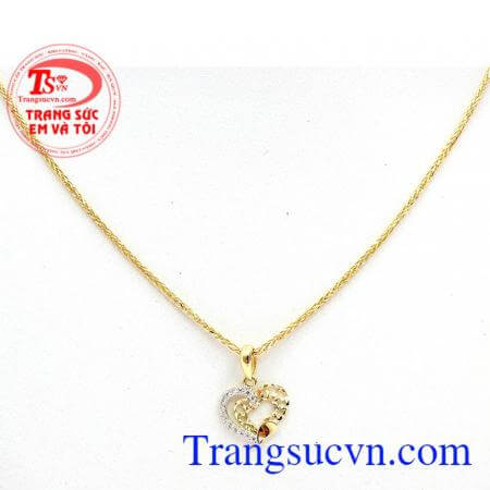 Bộ dây chuyền nữ nhập khẩu đẹp,Bộ mặt nữ trái tim nhập khẩu phong cách mới