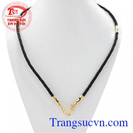 Dây da bện bọc vàng 18K