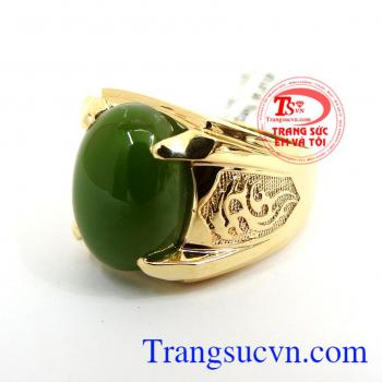 Nhẫn vàng 14k Nephrite thiên nhiên, Nhẫn là một trong những trang sức mà phái mạnh vô cùng quan tâm. Nhẫn không chỉ đơn thuần là một phụ kiện thời trang mà còn thể hiện đẳng cấp của người đeo.