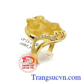 Nhẫn Tỳ Hưu nữ công danh phát tài mẫu mã đẹp, chất lượng đảm bảo thương hiệu Em và Tôi