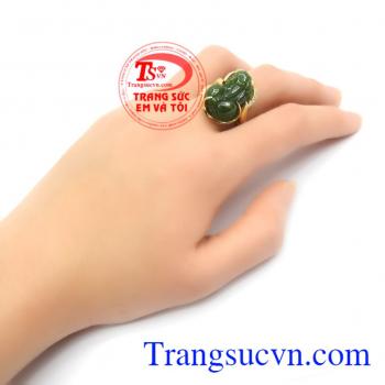 Nhẫn Tỳ Hưu nữ mệnh Mộc may mắn