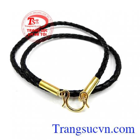 Dây da bọc vàng 10k sang trọng