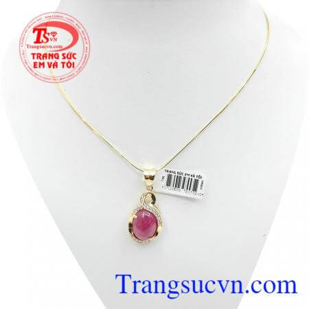 Bộ dây chuyền Ruby thiên nhiên, sản phẩm chất lượng cao,Bộ dây chuyền Ruby