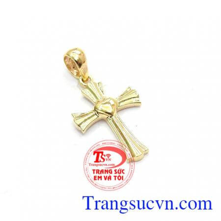 phù hợp với các bạn gái yêu thích sự đươn giản trang nhã,Mặt thánh giá vàng 10k