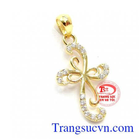 Mặt thánh giá vàng đeo cổ cho người đeo,may mắn, luôn biết trân trọng hiện tại
