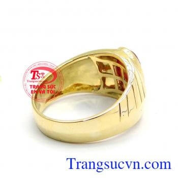 Nhẫn nam vàng tây sang trọng