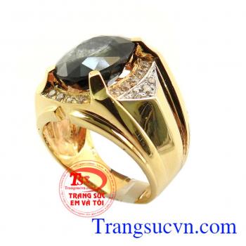 Nhẫn nam sapphire Mệnh Mộc và Thủy