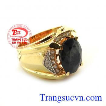 Nhẫn nam sapphire thiên nhiên
