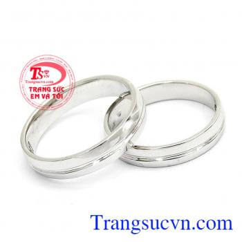 Nhẫn cưới trơn chỉ