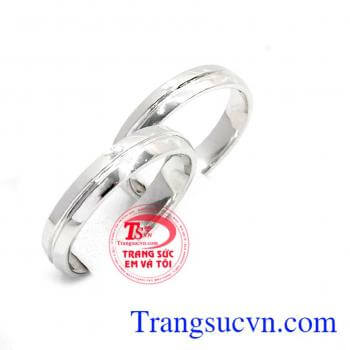 Nhẫn cưới trơn chỉ