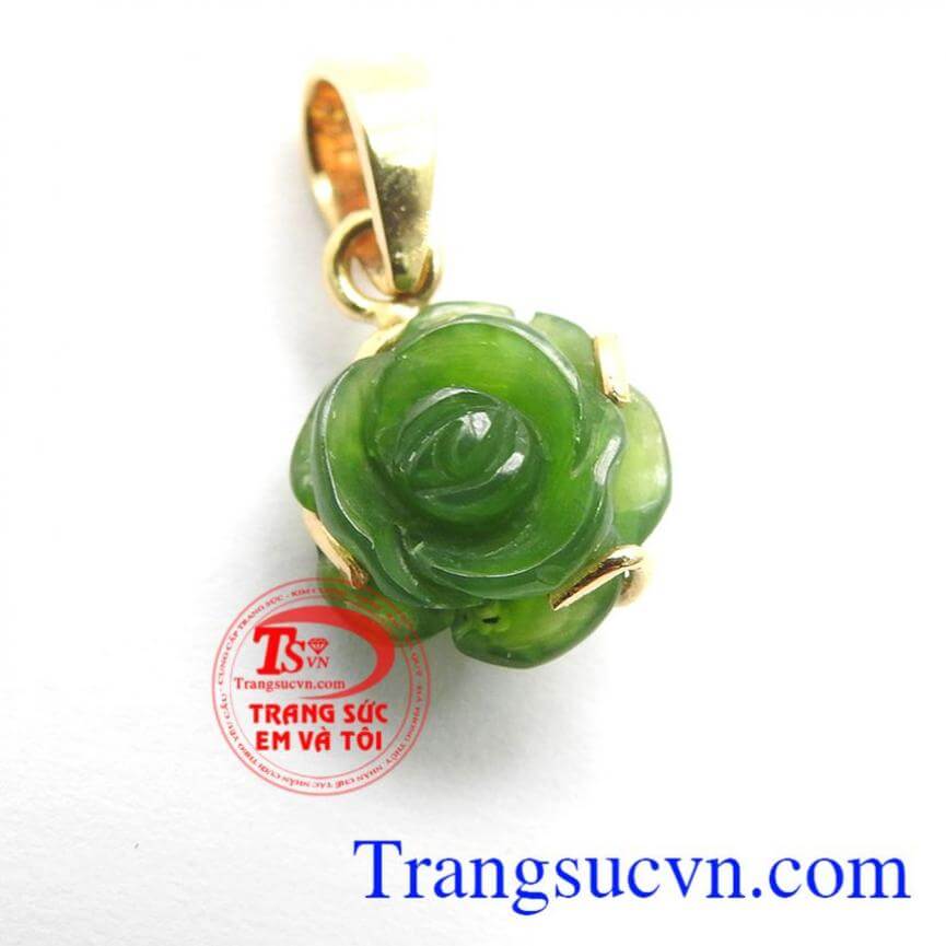 Mặt dây hoa hồng xanh