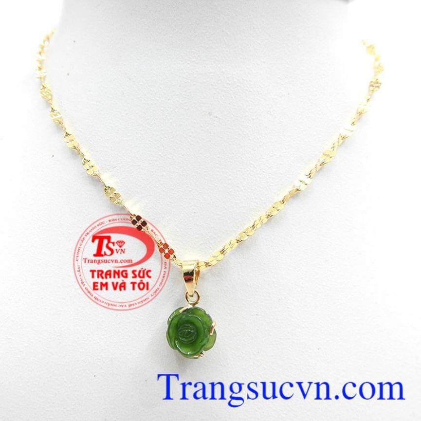 Bộ mặt dây hoa hồng xanh