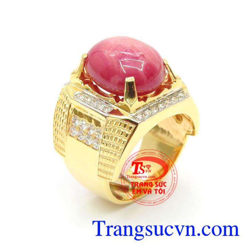 Nhẫn Ruby Sao Nam Sang Trọng
