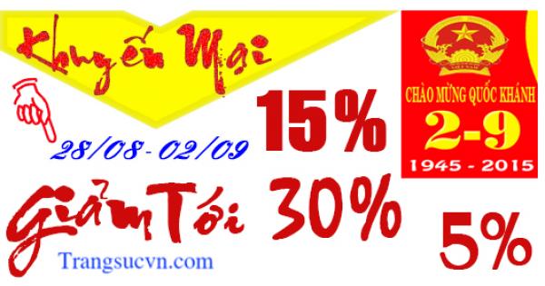 Khuyến mại Quốc khánh 2/9/1945 – 2/9/2015
