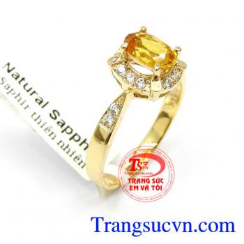 Nhẫn nữ Sapphire thiên nhiên sang trọng