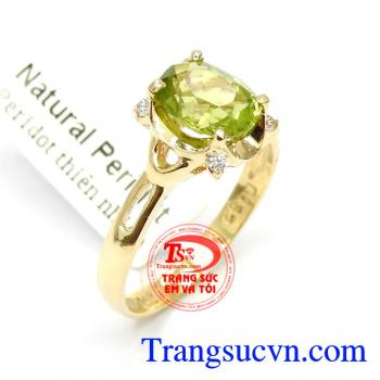 Nhẫn Peridot thiên nhiên tinh tế thời trang chất lượng cao giao hàng toàn quốc