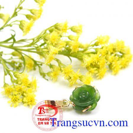 Thích hợp làm quà tặng cho người thân và bạn bè,Mặt dây hoa hồng xanh