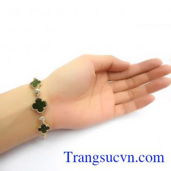 Sản phẩm bảo hành 6 tháng. Lắc tay  cỏ 4 lá  may mắn