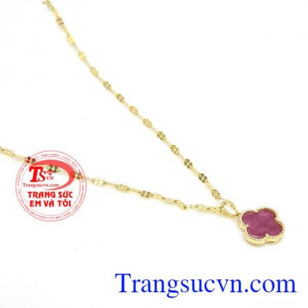 Sản phẩm ruby thiên nhiên, bảo hành 6 tháng, giao hàng trên toàn quốc,Bộ dây Ruby cỏ may mắn