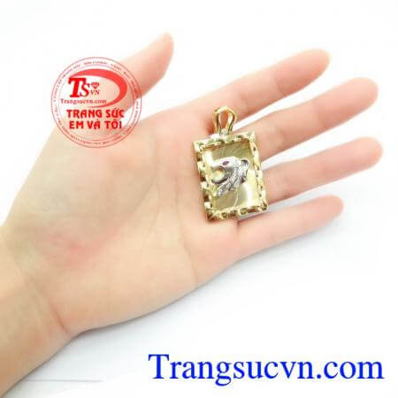 Mặt dây chuyền nam vàng tây