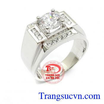 Nhẫn Nam Vàng Trắng Đẳng Cấp