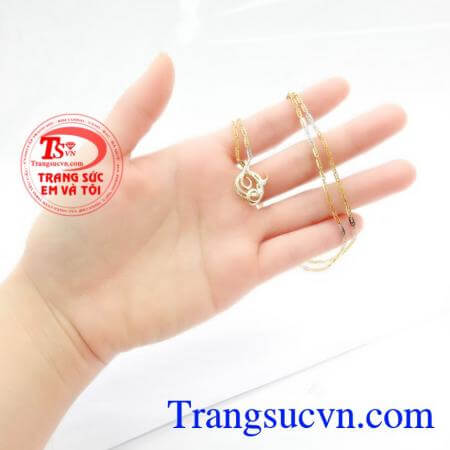 Bộ dây chuyền vàng tây chất lượng cao, giao hàng toàn quốc,Bộ Dây Chuyền Chữ TQ Độc Đáo