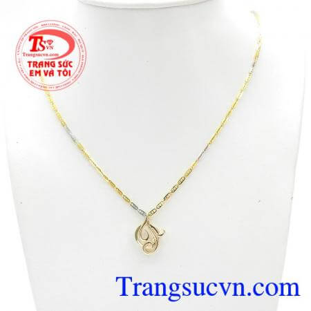 Bộ dây chuyền mặt chữ TQ,Bộ Dây Chuyền Chữ TQ Độc Đáo
