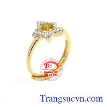 Nhẫn Nữ Korea Ngôi Sao nhập khẩu Hàn Quốc với kiểu dáng mới mẻ sang trọng mang đậm phong cách thời trang ngoại nhập