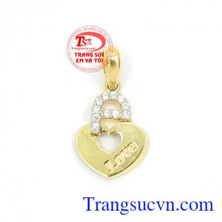 Mặt dây vàng tây nhập khẩu,Mặt Dây Chữ Love Độc Đáo