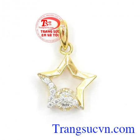 Mặt dây chuyền nhập khẩu Hàn Quốc,Mặt Dây Ngôi Sao Đính Đá