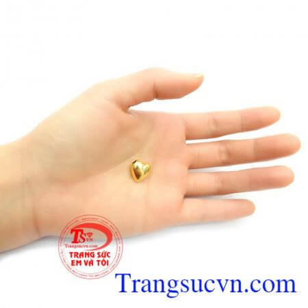Mặt dây chuyền vàng tây chất lượng cao, dễ dàng kết hợp với nhiều kiểu dáng dây chuyền khác nhau,Mặt Dây Trái Tim Độc Đáo