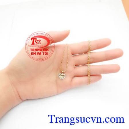 thích hợp làm quà tặng cho một nửa yêu thương,Bộ Dây Chuyền Trái Tim Tình Yêu
