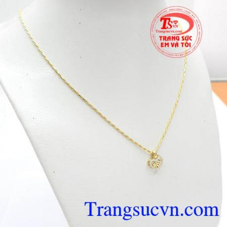 Bộ dây chuyền nữ,Bộ Dây Chuyền Trái Tim Tình Yêu