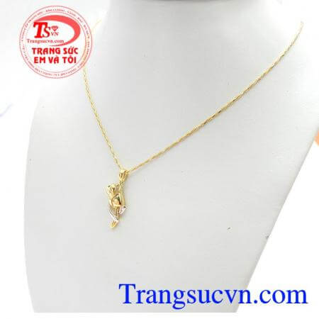 Bộ dây chuyền vàng tây,Bộ Dây Chuyền Hàn Ý Độc Đáo