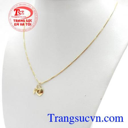 Bộ dây chuyền nữ,Bộ Dây Chuyền Chìa Khóa Trái Tim