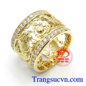 Nhẫn nam rồng vàng 18k độc đáo